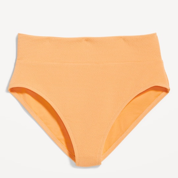 2 Pairs Set Old Navy Women's High-Waisted Pucker Bikini Swim Bottoms XXL Orange - Picture 14 of 16